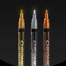 짱이상회 문교 크롬마카 3색 은색펜