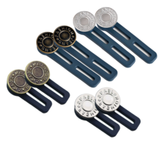 주니니몰 바지 허리늘리기 요술단추 1단 2종 + 2단 2종 세트, 실버 + 골드, 2세트