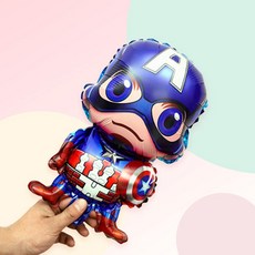 [예쁨주의지호] 히어로풍선모음 / 어벤져스/남아풍선/ 헐크/스파이더맨/아이언맨/배트맨, 중형 풍선_캡틴아메리카