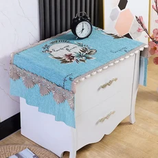 유럽 꽃 먼지 커버 침대 옆 테이블 냉장고 전자 레인지 주방, 11 18, 01 45x70cm, 1개