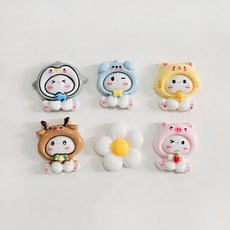 동물모자 냉장고자석 현관문 자석 인테리어 마그넷, 동물모자6ps