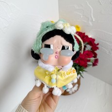 팝마트 크라이베이비 인형옷 러브 케이프 인형의상, 울보 인형 옷에는 인형이 포함되지 않습니다, 옐로우 러브 케이프