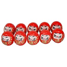 일본 제조 종이인형 다루마 0호(전체 길이 4.5×폭 3.5×깊이 3.5cm) 빨강 10개 세트(업무용)