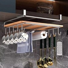 포디뉴 조리도구 주방도구 무타공 도마 걸이 거치대 정리대, 1개, 2단 정리대