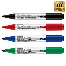 모나미 시그마플로 생잉크 보드마카 220 (4색 택1) 둥근닙 생잉크타입 진하고선명한색상, 블루, 블루