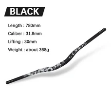 레일조명 소켓MTB 자전거 제비 모양의 핸들 바 31.8720/780MM 초경량 액세서리 BMX Mountain Road 사이클링, 01, 13 Black-780, 1개