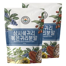 볶은 귀리 분말 가루, 2개, 500g