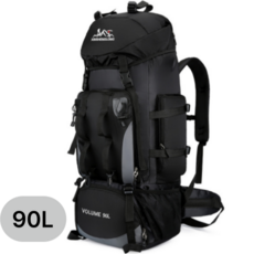 아웃도어센스 90L 대용량 빅사이즈 방수 등산 가방 대형 배낭 백팩, 블랙