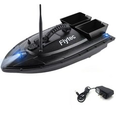 RC 보트 RC보트 낚시 미끼 투척 무선조종 잠수함 레이싱배, 검은색 사일로 미국 충전기