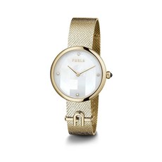 FURLA 후루라 손목시계 SMALL LOGO 소형 로고 화이트 펄 문자판 스테인레스 스틸 미네랄 유리 석영 Quartz 일상생활 방수 32MM Watch WW00022001L2