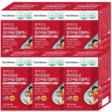 뉴트리바이옴(뉴바옴) 비타민B군 밀크씨슬 컴플렉스 활력건강 남성 여자 피로회복 비타민B 고함량 복합제 비타민비, 6개, 60정