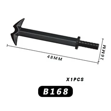 레고호환부품 중년 무기 액세서리 방패 창 도끼 조립 장면 빌딩 블록 어린이 장난감 선물, 1개