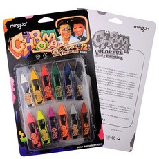 파티팡 할로윈 소품 페이스페인팅 크레파스형 [12색], 3개