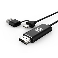 비에스 캡쳐보드 케이블 2in1 USB+TYPE C 2M 4K HDMI 영상 비디오, 1개, BS-UCH02