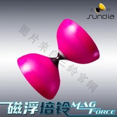 SUNDIA 三鈴 磁浮培鈴扯鈴 進階者專用款 (含扯鈴木棍) 專業扯鈴 磁浮鈴 培鈴扯鈴, 1個, 磁浮桃【送扯鈴木棍】