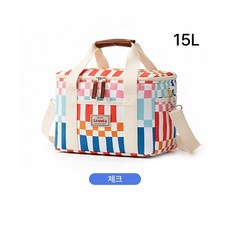 하루꿈 15L 대용량 보냉백 보냉가방 피크닉 캠핑 쿨러백 도시락 가방PH-ST2607-B1, 1개, 체크
