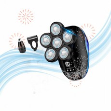 Sakioo 사키오 차량용 면도기 남성용 6D 전기 헤드 - 6 in 1 습식건식 방수 무선 충전 M2