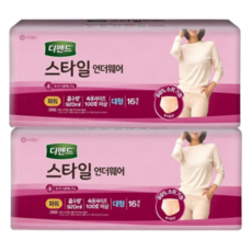 디펜드 스타일언더웨어 여성용 파워 대형 16매 2개(32매), 2개
