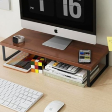 모니터 받침대 수납 철제 컴퓨터 모니터 스탠드 책상용 사무실 데스크탑 데스크 깔끔한 정리대 거치대