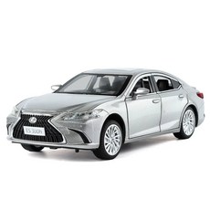 다이캐스트 합금 1:24 렉서스 ES300H 모델 자동차 모형 피규어 장식 선물, 1개, 색상_실버