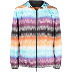 미쏘니 그레이디언트 지그재그 프린트 후드 재킷