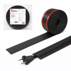 살림언니 이지컷 잘라쓰는 테이프형 케이블 정리 10m 전선 몰딩, 블랙, 1개