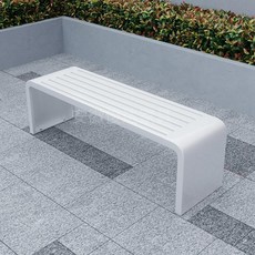 리온 야외벤치 관공서 야외 카페 긴의자 학교 감성의자, 1개, 화이트 1 2m 40cm 45cm