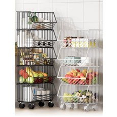 바퀴 빨래 철제 이동식 올스텐세탁바구니 3단 세탁 다용도, 1개, 5층 중형 블랙 바퀴없음 31x30x98cm