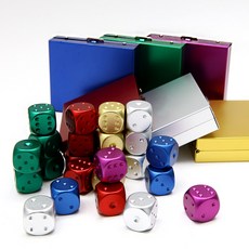 369Living New 알루미늄 메탈 주사위 5pcs 케이스 포함, 06.보라, 1개