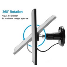 링Eufy Blink 4W 5V 0.6A 3m 와이어 감시 카메라 초인종 태양 광 충전 패널 단결정 실리콘