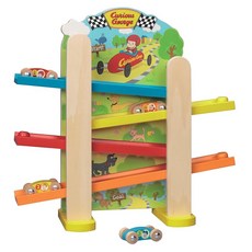 원숭이 조지 목재 슬로프 카 레이스