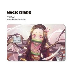 귀멸의칼날 애니메이션악마 슬레이어 3M 무광택 PVC 스티커 필름 스킨 커버 직불 신용 카드, No Chip, N