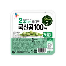 CJ 2가지로만 제대로 국산콩 부침두부, 5개, 380g