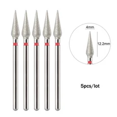 TP 5 개/몫 불꽃 네일 비트 3/32 ''다이아몬드 드릴 매니큐어 용 전기 밀링 커터 로타리 큐티클 클린 도구, 16 TP-266