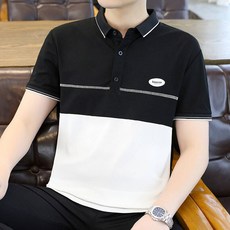 2026男士夏季Polo衫短袖 條紋翻領T恤 輕薄透氣運動休閒衫