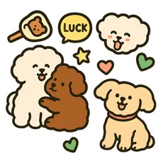 위드코코 DIY 캐리어 꾸미기 리무버블 방수 스티커 (거울 유리 창문 벽 욕실 타일 부착가능), 럭키도그, 1개