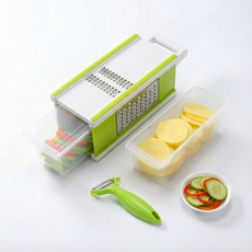 다기능 4면 채칼 세트 가정용 야채 슬라이서, 흰색, 1세트
