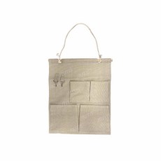 懸掛式雜物收納布袋 (四/七口袋), 本色-四口掛袋