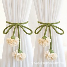 窗簾綁帶花朵裝飾, 乳白色, 1個