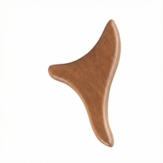 일상스토리 마사지 금사단 우드 삼각 괄사, 우드브라운, 1개