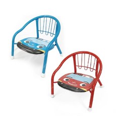 소리나는 도톰한 쿠션 타요 유아의자 바른자세 푹신 스툴 안전함 실내의자