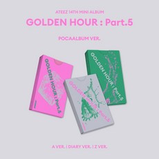 에이티즈 (ATEEZ) / GOLDEN HOUR : Part.5 미니앨범 14집 (POCAALBUM) S91452U, Diary 그레이 1포카버전
