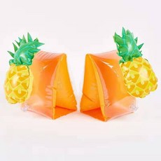 SUNNYLIFE 兒童游泳手臂圈 造型浮力臂圈 火烈鳥 螃蟹 獨角獸 鳳梨款 游泳輔助裝備, 1個, 菠蘿手臂圈