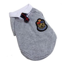 커플 애완 동물 재미 있은 의상 셔츠 강아지 유니폼 옷, Color: 11. -S-Gray Shirt, 1개