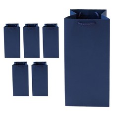 VITALO 누아르 고급 쇼핑백 6P 양주 와인 위스키 전통주 선물포장 종이가방 쇼핑가방, 6개, 네이비