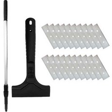 칼트 원터치 롱 흑칼집 스크래퍼 + 2단봉 + 칼날 20p 세트, 4세트