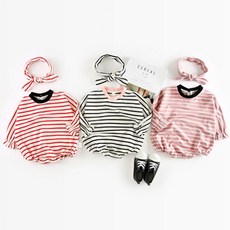 가오리핏 줄무늬 아동 바디슈트세트 랜덤1개 303668 mon+07767Wx