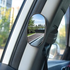 보조거울 사각지대 자동차백 타원형 블랙 자동차 한쌍 사이드미러, 1개, 상세페이지 참조