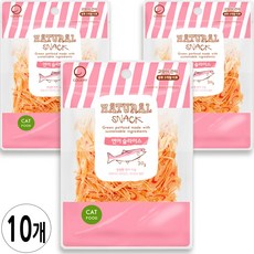 굿데이 네츄럴 스낵 고양이 간식 연어슬라이스, 30g, 10개