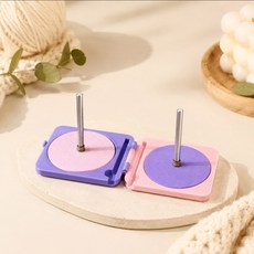 휴대용 뜨개실 홀더 거치대, 1개, 핑크+바이올렛 1개, 핑크+바이올렛